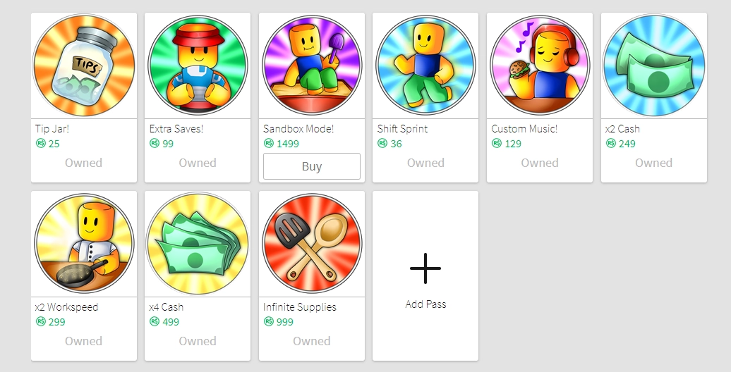 Gamepasses en Roblox
